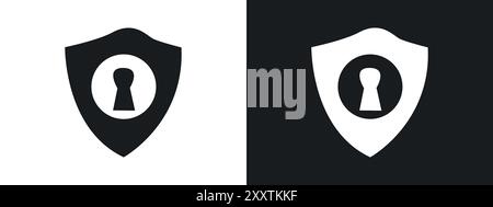 key hole icon linear vector graphics sign or symbol set for web app ui Stock Vector