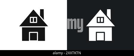 Home icon linear vector graphics sign or symbol set for web app ui Stock Vector