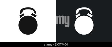 kettlebell icon linear vector graphics sign or symbol set for web app ui Stock Vector