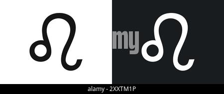 Leo zodiac sign icon linear vector graphics sign or symbol set for web app ui Stock Vector