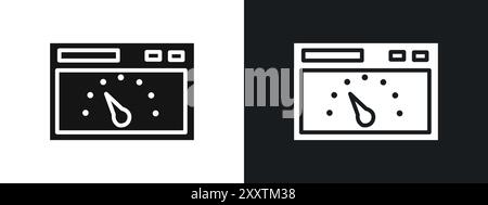 Page speed icon linear vector graphics sign or symbol set for web app ui Stock Vector