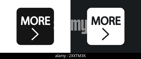 More Button Icon linear vector graphics sign or symbol set for web app ui Stock Vector
