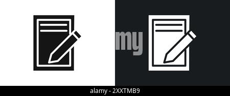 Script icon linear vector graphics sign or symbol set for web app ui Stock Vector