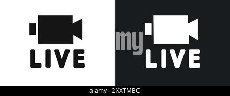 Live icon linear vector graphics sign or symbol set for web app ui Stock Vector