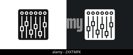 Sound mixer icon linear vector graphics sign or symbol set for web app ui Stock Vector