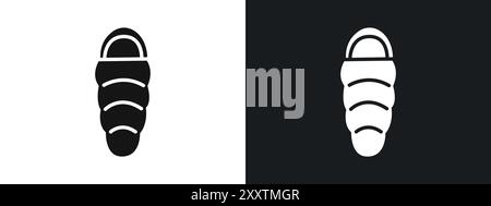 Sleeping bag icon linear vector graphics sign or symbol set for web app ui Stock Vector