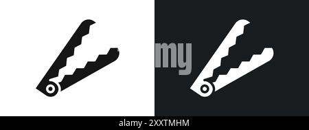 Metal trap icon linear vector graphics sign or symbol set for web app ...