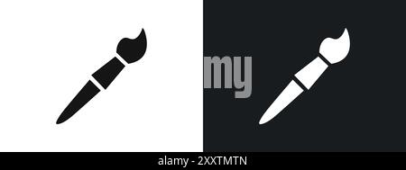 Paint brush icon linear vector graphics sign or symbol set for web app ui Stock Vector