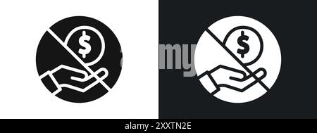 Stop Corruption icon linear vector graphics sign or symbol set for web ...