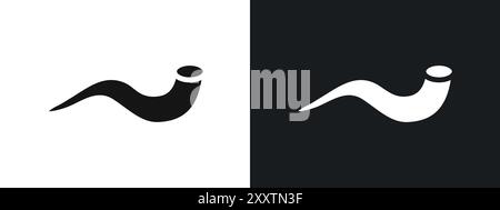Shofar icon linear vector graphics sign or symbol set for web app ui Stock Vector