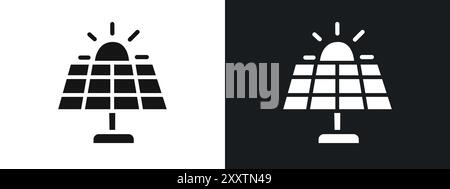 Solar collector icon linear vector graphics sign or symbol set for web app ui Stock Vector