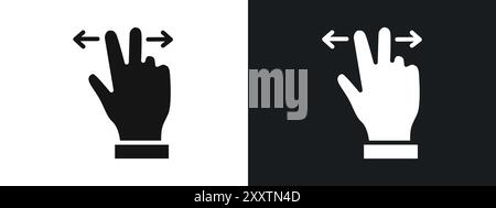 Zoom Gesture icon linear vector graphics sign or symbol set for web app ui Stock Vector