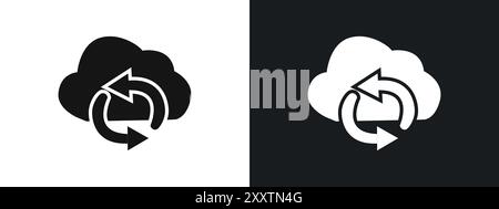 Synchronization Icon linear vector graphics sign or symbol set for web app ui Stock Vector