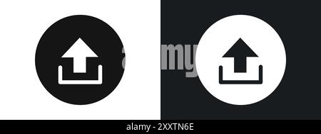 Upload Icon linear vector graphics sign or symbol set for web app ui Stock Vector