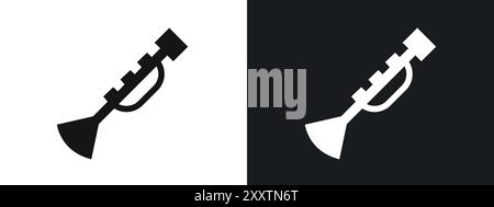 Trumpet icon linear vector graphics sign or symbol set for web app ui Stock Vector