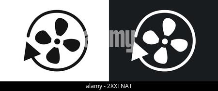 Ventilation icon linear vector graphics sign or symbol set for web app ui Stock Vector
