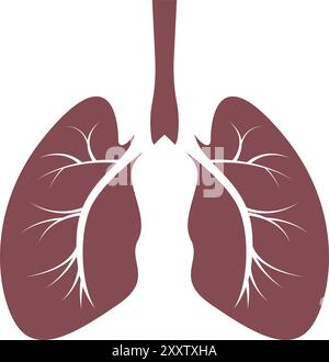 Lungs image icon design template Stock Vector