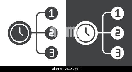case priority icon Flat set in black and white color outline vector Stock Vector