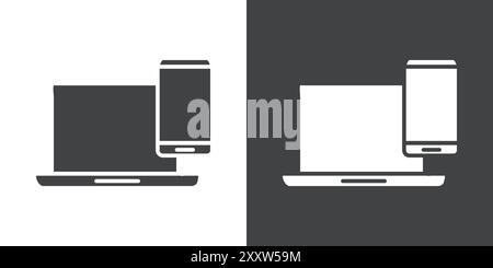 data analysis icon Flat set in black and white color outline vector Stock Vector