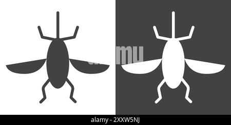 malaria icon Flat set in black and white color outline vector Stock Vector