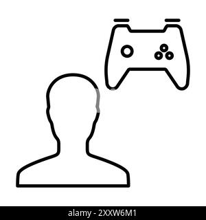 Multi Game player icon Flat set in black and white color outline vector Stock Vector