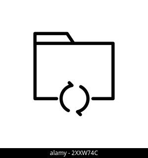 Folder sync icon web design logo set collection in flat vector Stock Vector