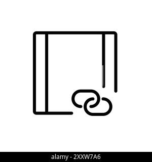 Backlink icon Flat set in black and white color outline vector Stock Vector