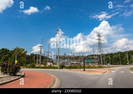 Electrical Substation in Valparaiso, Indiana USA Stock Photo