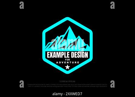 Ice Snow or Iceberg Mountain Hill for Outdoor Adventure Logo Design Vector Stock Vector