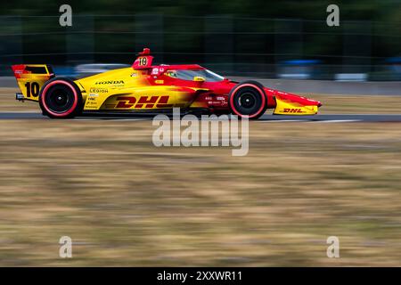 Portland, Or, USA. 24th Aug, 2024. ALEX PALOU (10) (ESP) of Barcelona, Spain qualifies for the Bitnile.com Grand Prix of Portland at the Portland International Raceway in Portland, OR. (Credit Image: © Walter G. Arce Sr./ASP via ZUMA Press Wire) EDITORIAL USAGE ONLY! Not for Commercial USAGE! Stock Photo