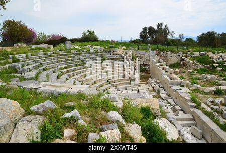 Teos Ancient City is in Seferhisar, Turkey. Stock Photo