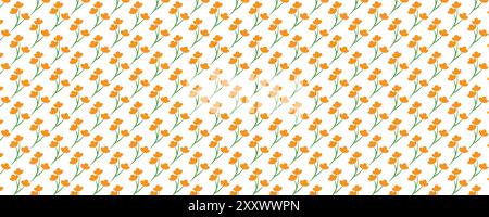 Floral seamless leaf pattern. Brown beige leaves and sprouts. Illustrated background. Vector. Print for textile or web. Stock Vector
