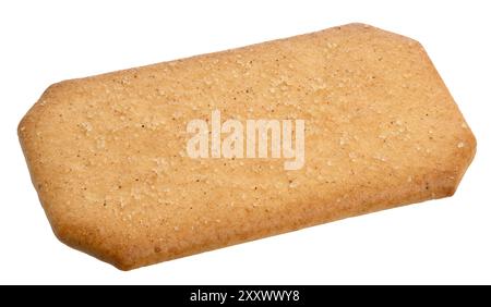 Rectangular baked cookies sprinkled with sugar on isolated background Stock Photo