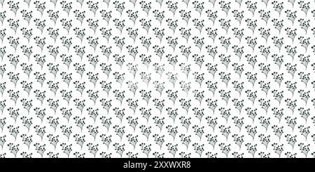 Floral seamless leaf pattern. Brown beige leaves and sprouts. Illustrated background. Vector. Print for textile or web. Stock Vector