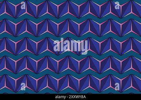 3D geometric triangular texture Stock Vector