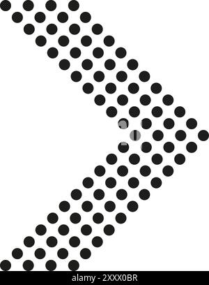 Halftone gradient vector short arrow design element for user interface Stock Vector