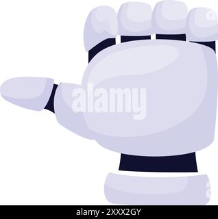 Robotic hand with its index finger pointing upward Stock Vector Image ...