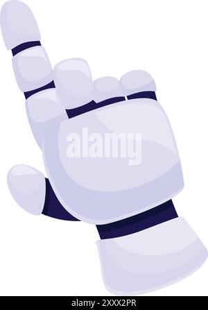 Cartoon robotic arm is pointing with its index finger Stock Vector
