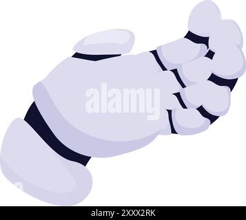 Modern robot hand with flexible fingers keeping or holding something Stock Vector