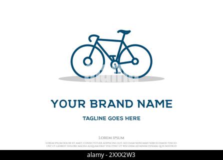 Simple Minimalist Bike Bicycle Sport Store Logo Design Vector Stock Vector