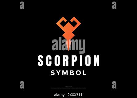 Simple Minimalist Scorpio Scorpion Symbol Logo Design Vector Stock Vector