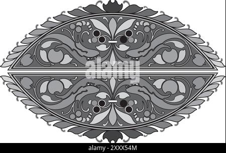 Vintage floral classic calligraphic retro vignette scroll frames ornamental design elements black set isolated vector illustration Stock Vector
