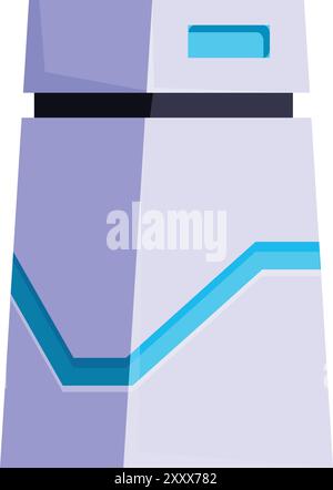 Modern computer case, perfect for gamers or anyone looking for a powerful and stylish pc Stock Vector