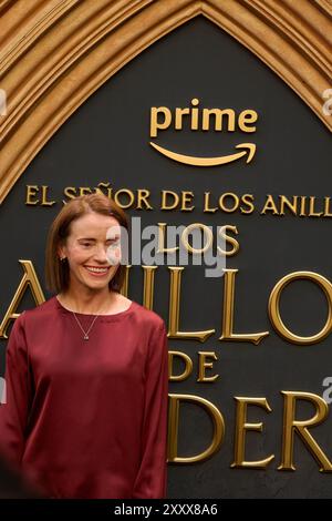 Madrid, Spain. 26th Aug, 2024. Kate Hazell attends the photocall for ''Los Anillos de Poder'' in Madrid, Spain, on August 26, 2024. (Photo by Hazhard Espinoza Vallejos/NurPhoto) Credit: NurPhoto SRL/Alamy Live News Stock Photo