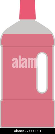 Sanitizing detergent in a plastic bottle, household and hygiene concept Stock Vector