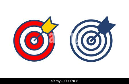 Target icon vector. goal icon vector. target marketing icon vector Stock Vector
