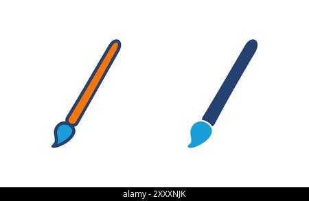 Paint icon vector. paint brush icon vector. paint roller icon vector Stock Vector