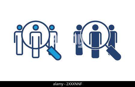 Hiring icon vector. Search job vacancy icon. Human resources concept. Recruitment Stock Vector