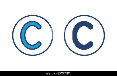 Copyright icon vector. copyright symbols Stock Vector