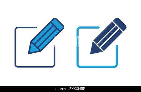 Edit icon vector. edit document icon. edit text icon. pencil. sign up Stock Vector